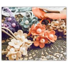❤特惠SALE❤7色絨布蝴蝶結珍珠小花造型髮飾