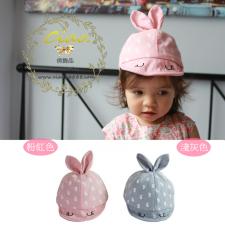 【現貨❤】可愛芭娜娜~韓國直送❥兔兔造型耳朵印花點點軟質棒球帽❥